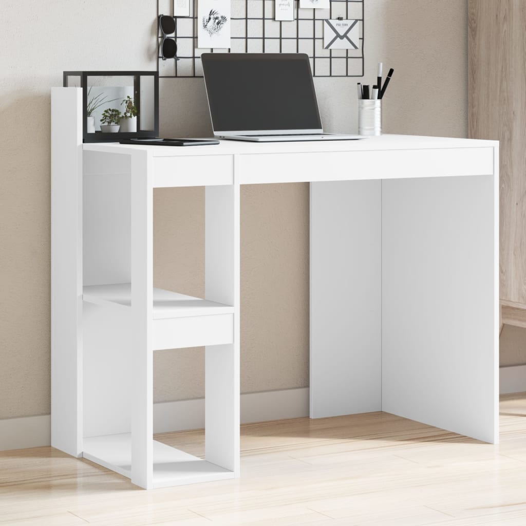 vidaXL Office Desk White 103.5x56.5x94 cm Engineered Wood