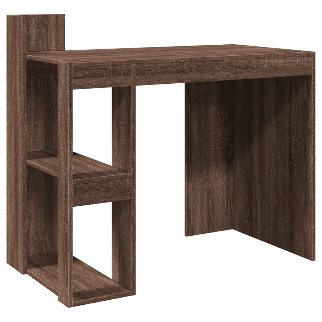 vidaXL Office Desk Brown Oak 103.5x56.5x94 cm Engineered Wood