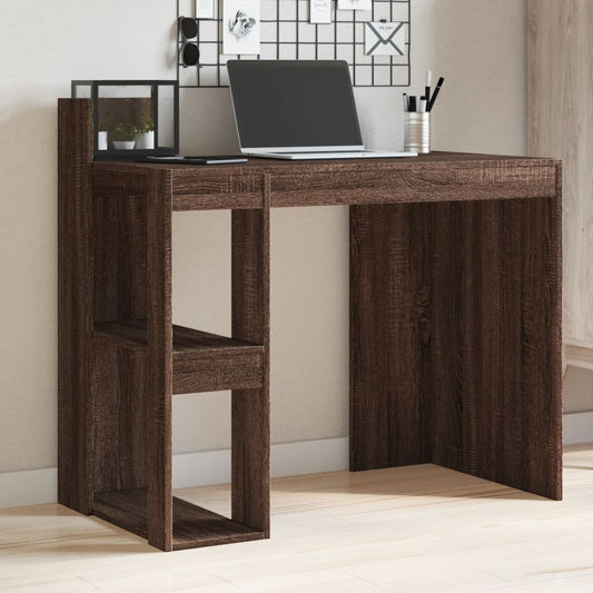 vidaXL Office Desk Brown Oak 103.5x56.5x94 cm Engineered Wood