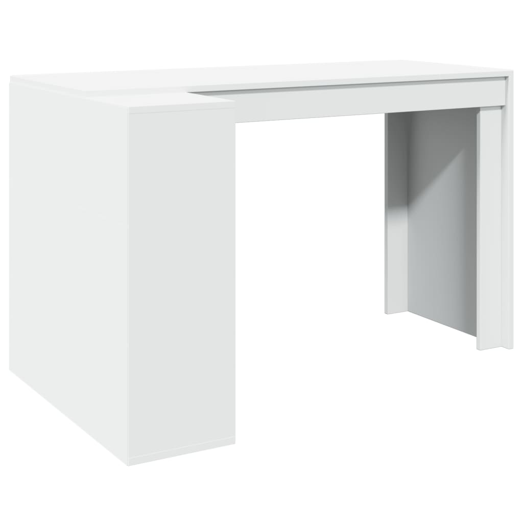 vidaXL Office Desk White 123.5x73.5x75 cm Engineered Wood