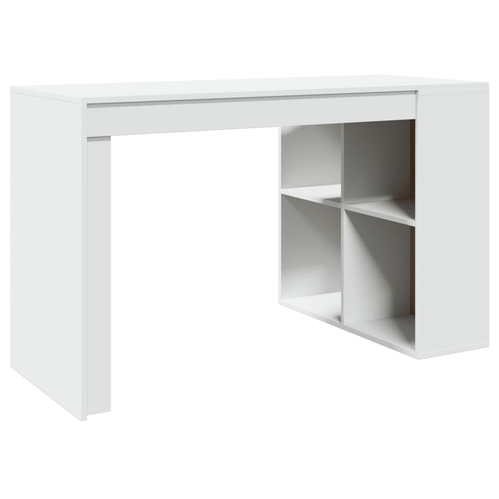 vidaXL Office Desk White 123.5x73.5x75 cm Engineered Wood