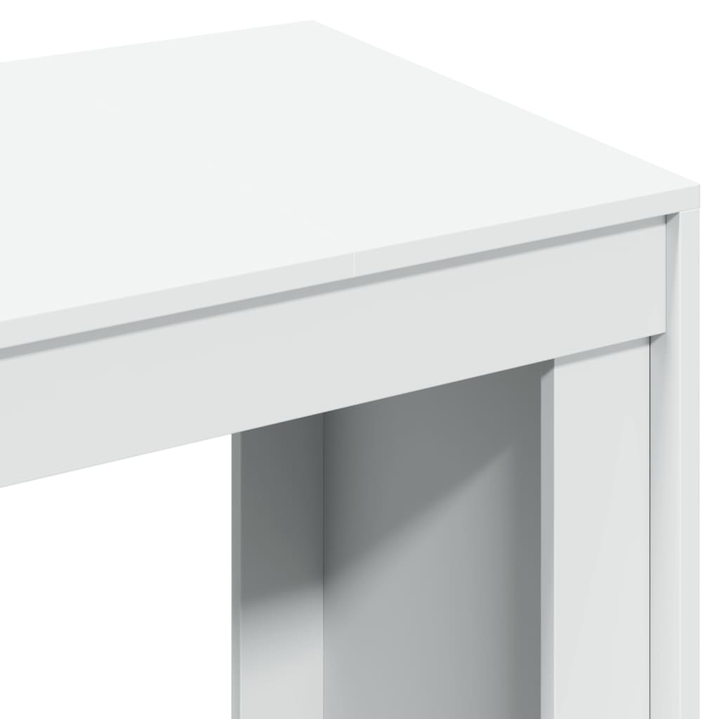 vidaXL Office Desk White 123.5x73.5x75 cm Engineered Wood