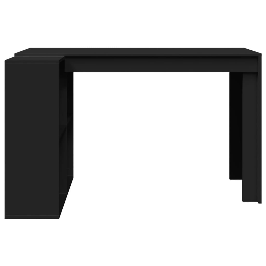 vidaXL Office Desk Black 123.5x73.5x75 cm Engineered Wood