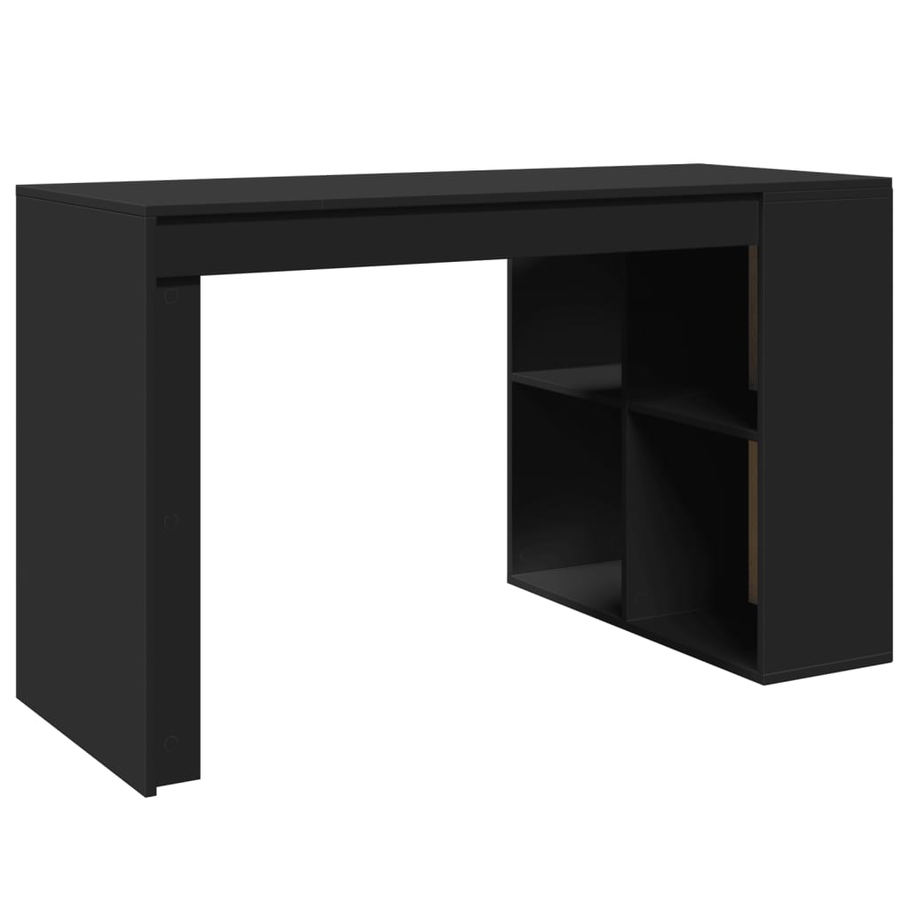 vidaXL Office Desk Black 123.5x73.5x75 cm Engineered Wood