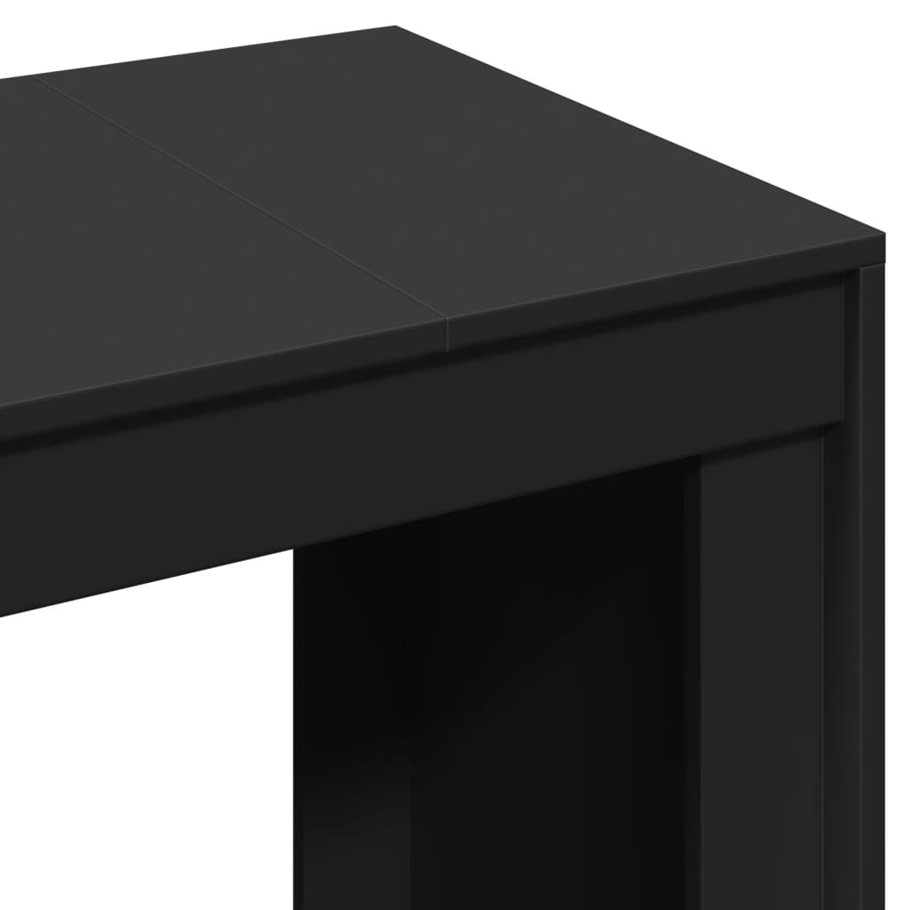 vidaXL Office Desk Black 123.5x73.5x75 cm Engineered Wood