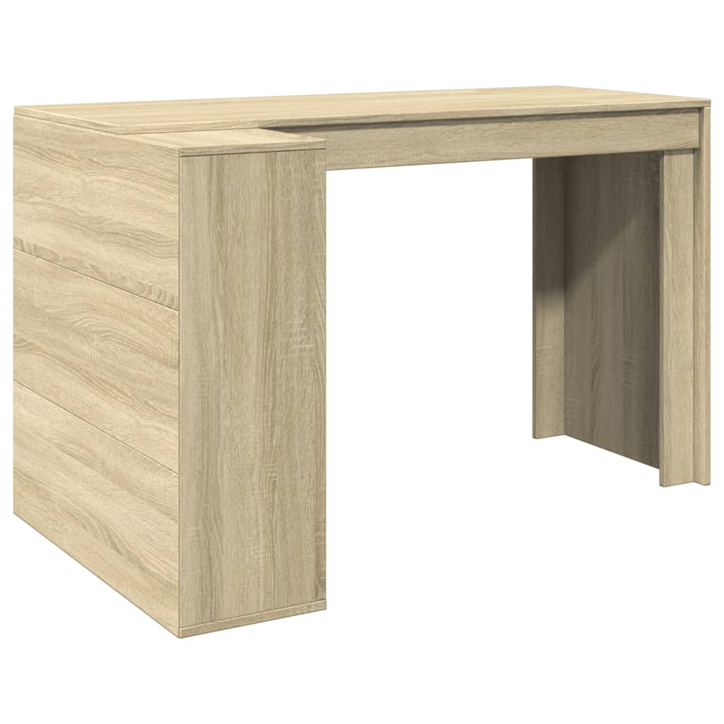 vidaXL Office Desk Sonoma Oak 123.5x73.5x75 cm Engineered Wood