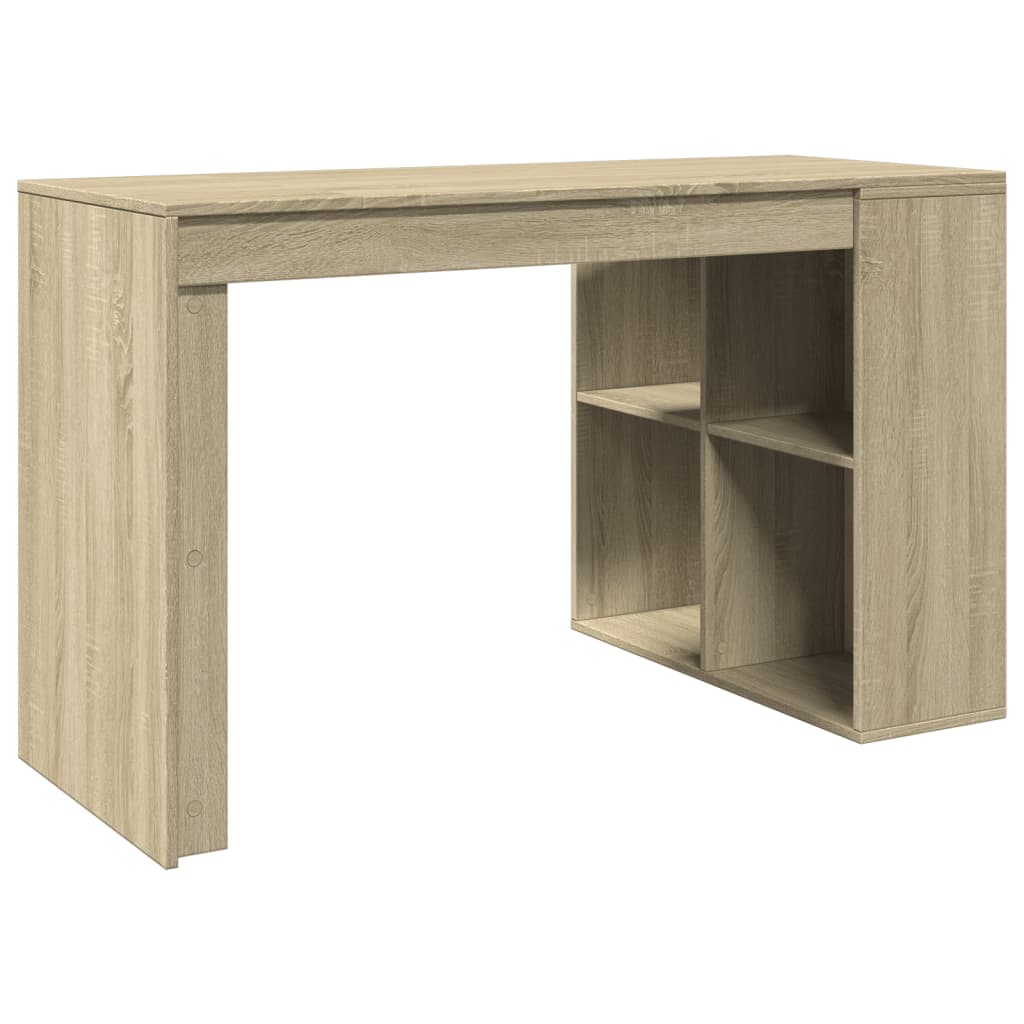 vidaXL Office Desk Sonoma Oak 123.5x73.5x75 cm Engineered Wood