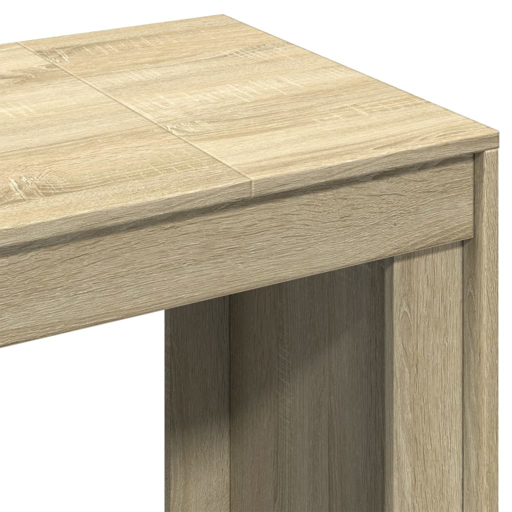 vidaXL Office Desk Sonoma Oak 123.5x73.5x75 cm Engineered Wood