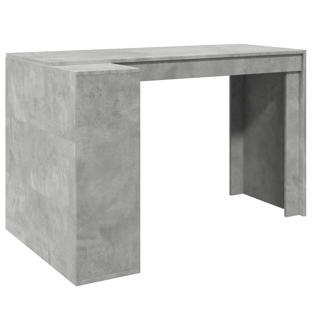 vidaXL Office Desk Concrete Grey 123.5x73.5x75 cm Engineered Wood