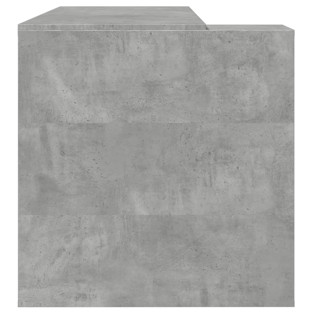 vidaXL Office Desk Concrete Grey 123.5x73.5x75 cm Engineered Wood