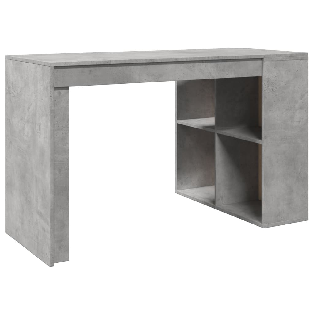 vidaXL Office Desk Concrete Grey 123.5x73.5x75 cm Engineered Wood