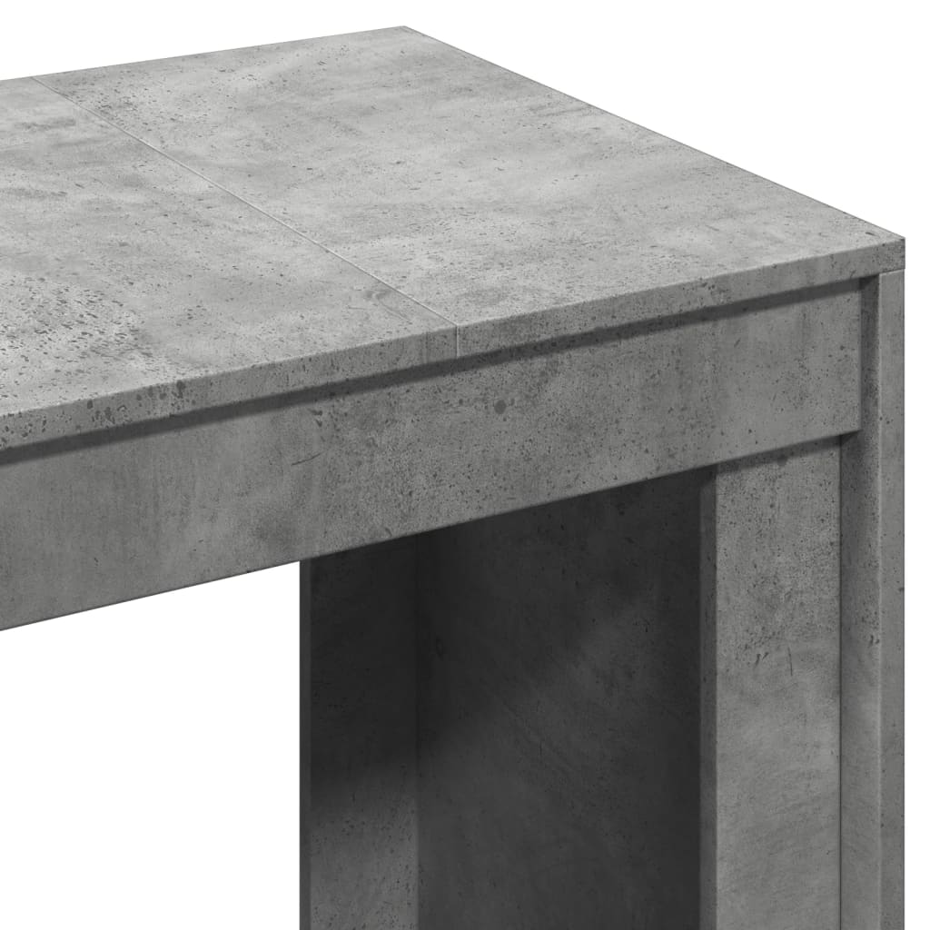 vidaXL Office Desk Concrete Grey 123.5x73.5x75 cm Engineered Wood