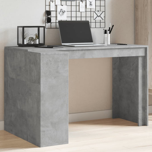 vidaXL Office Desk Concrete Grey 123.5x73.5x75 cm Engineered Wood