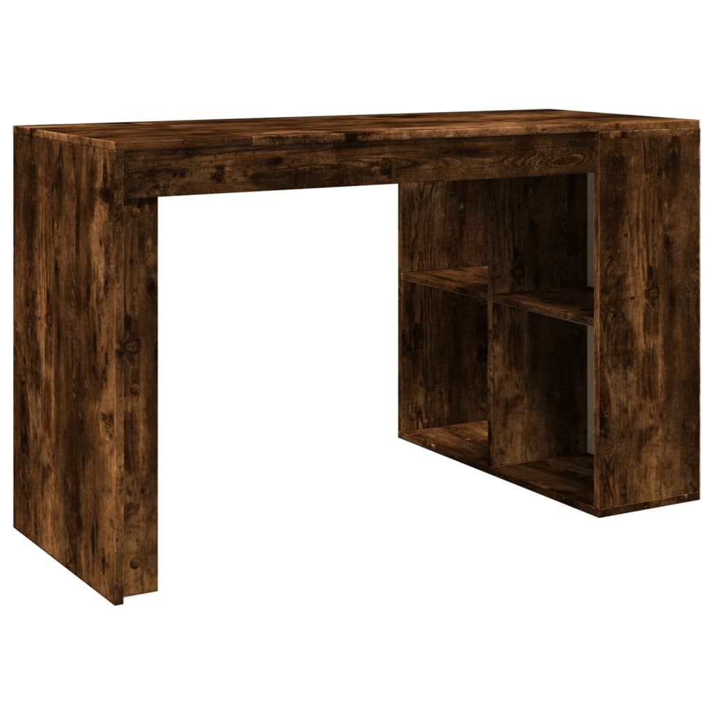 vidaXL Office Desk Smoked Oak 123.5x73.5x75 cm Engineered Wood