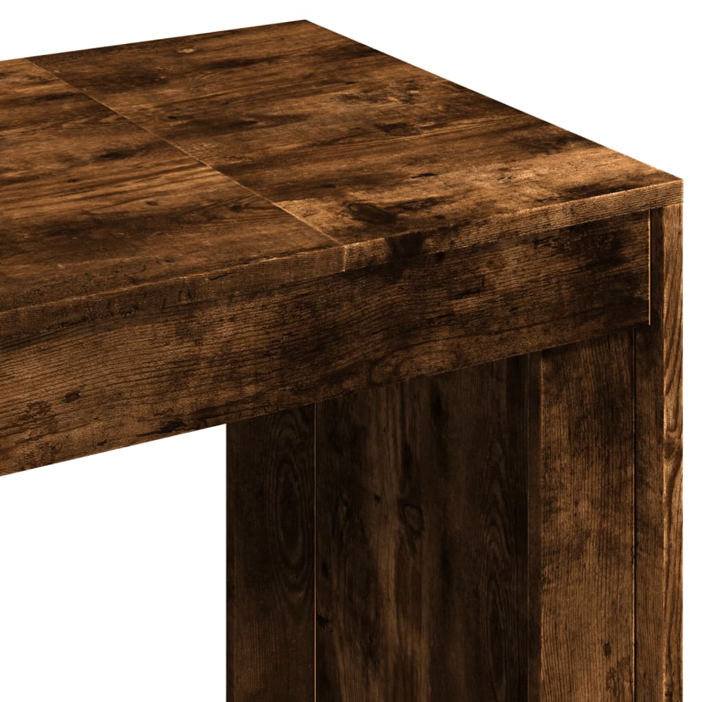 vidaXL Office Desk Smoked Oak 123.5x73.5x75 cm Engineered Wood