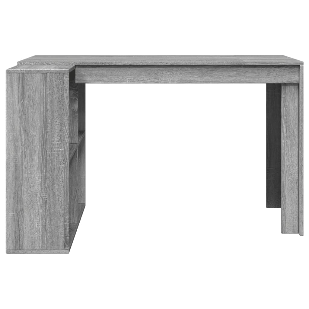 vidaXL Office Desk Grey Sonoma 123.5x73.5x75 cm Engineered Wood