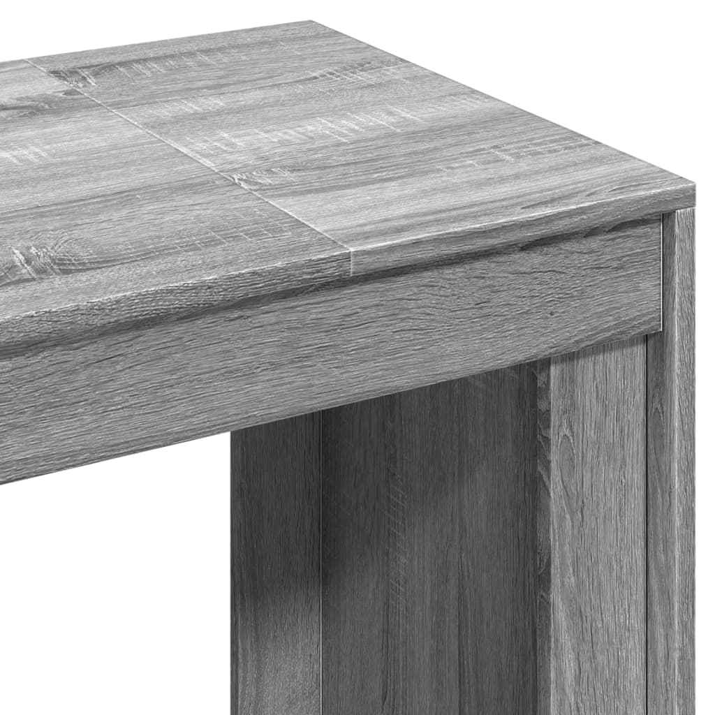 vidaXL Office Desk Grey Sonoma 123.5x73.5x75 cm Engineered Wood