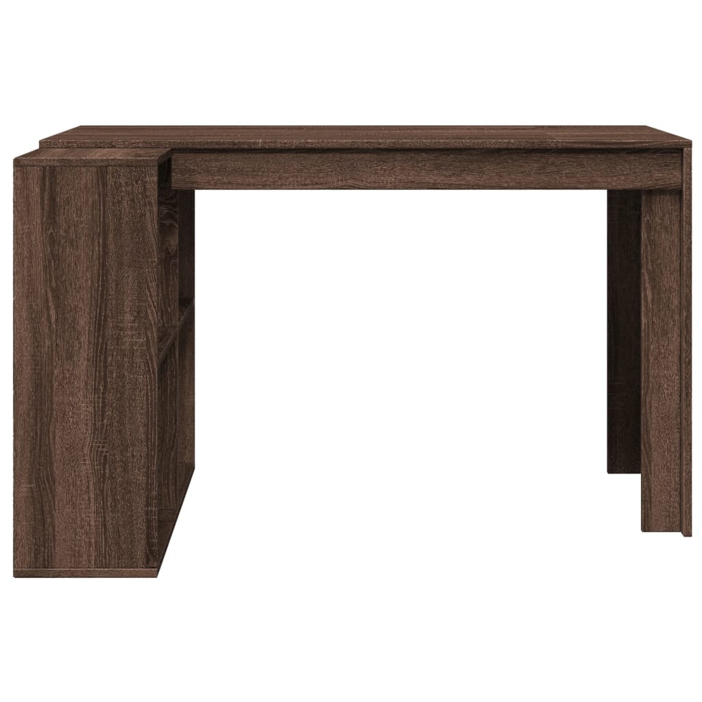 vidaXL Office Desk Brown Oak 123.5x73.5x75 cm Engineered Wood