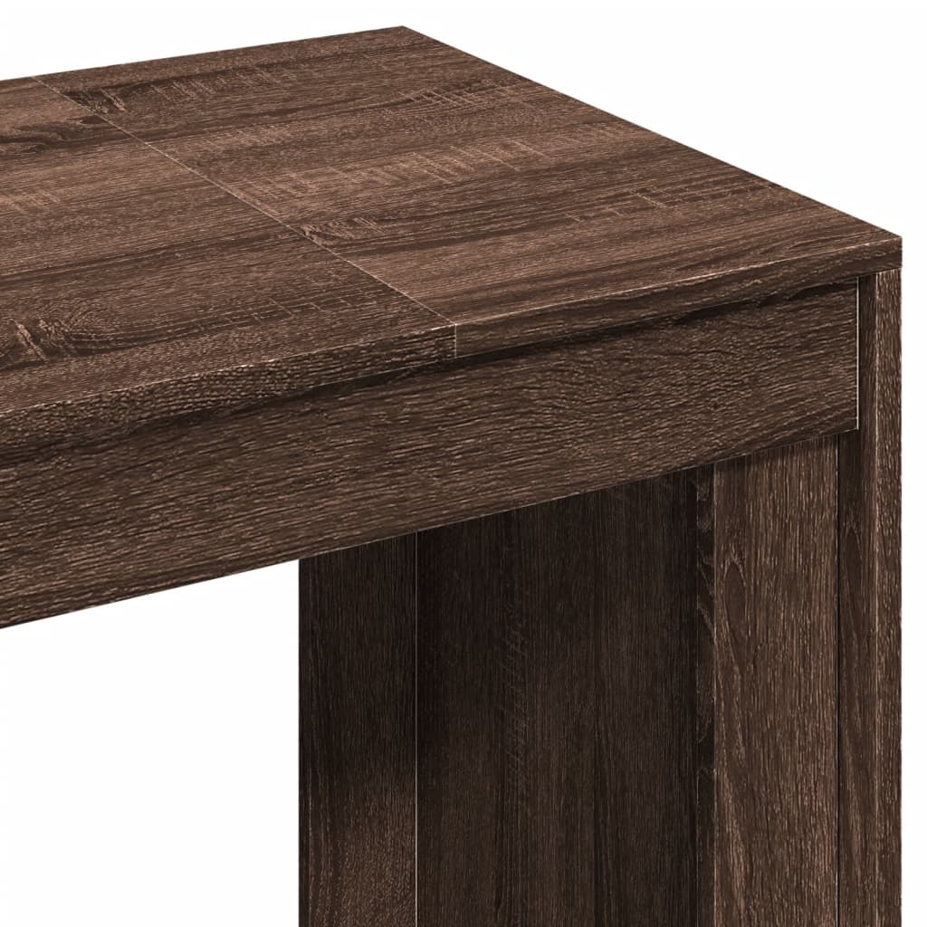 vidaXL Office Desk Brown Oak 123.5x73.5x75 cm Engineered Wood