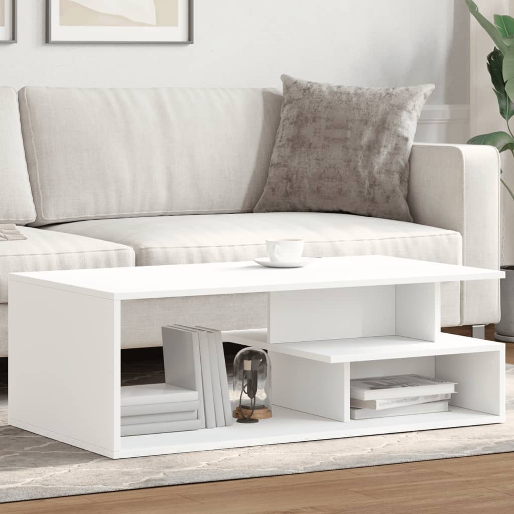 Coffee Table White 102x55x35 cm Engineered Wood