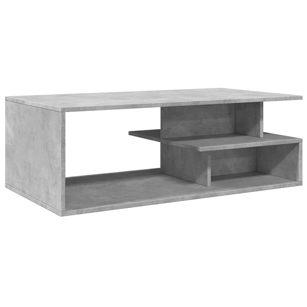 Coffee Table Concrete Grey 102x55x35 cm Engineered Wood