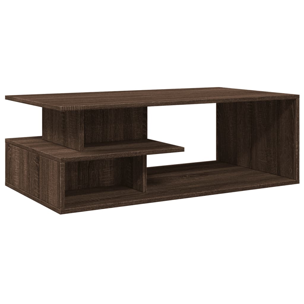 Coffee Table Brown Oak 102x55x35 cm Engineered Wood