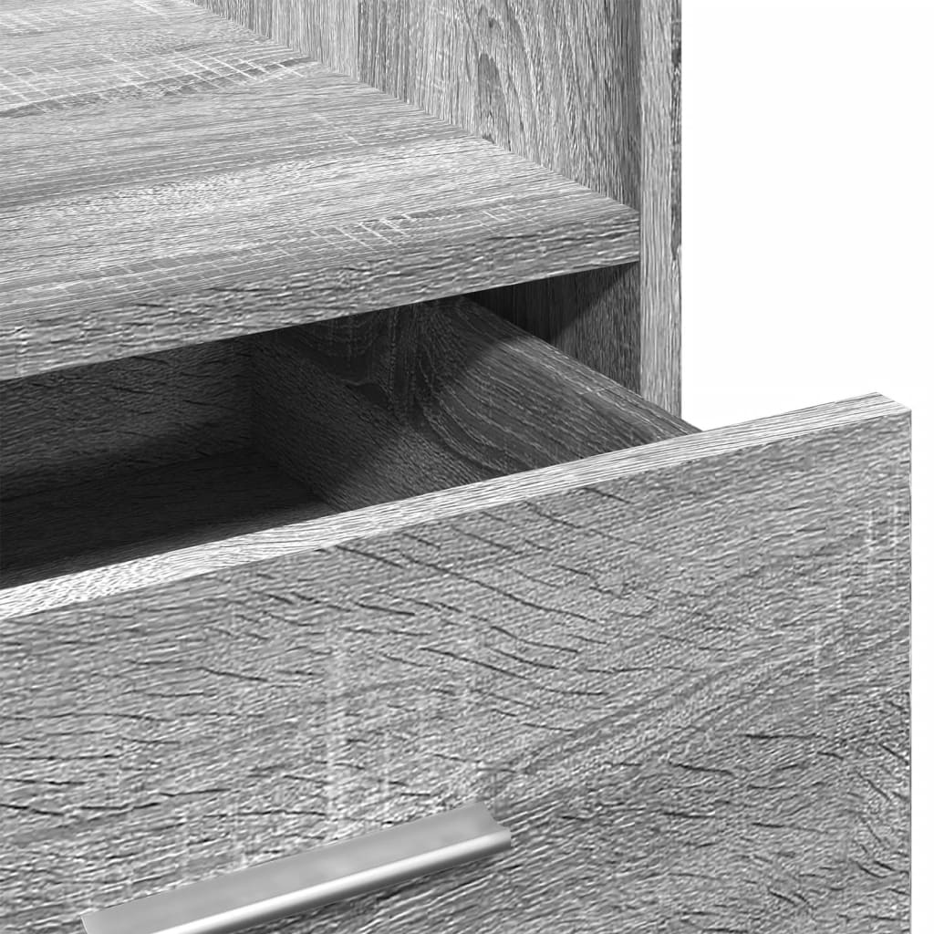 Lectern with Wheels & Drawer Grey Sonoma 55x55x107 cm