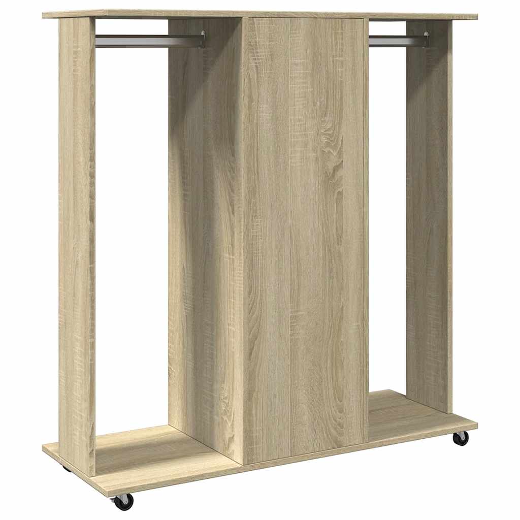 vidaXL Wardrobe with Wheels Sonoma Oak 102x38x110 cm Engineered Wood