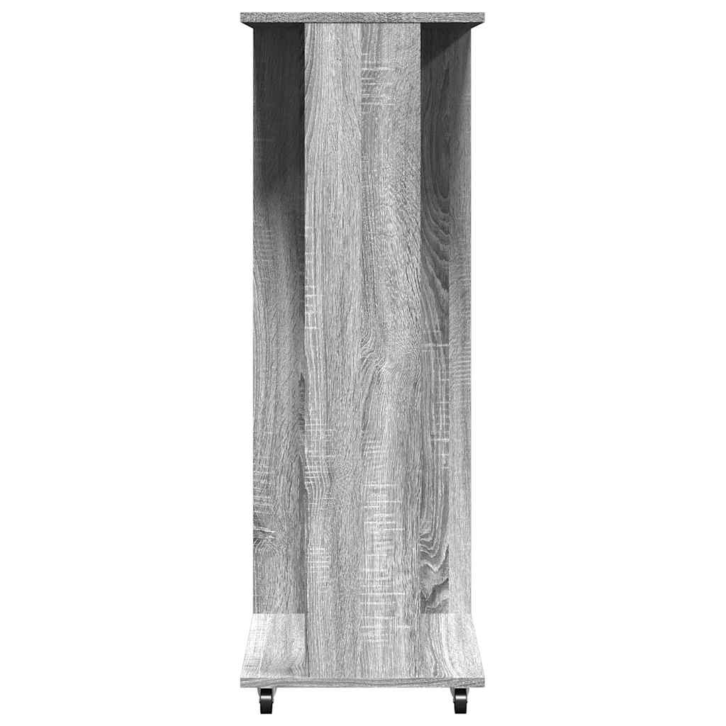 Wardrobe Grey Sonoma with Wheels 102x38x110 cm Engineered Wood