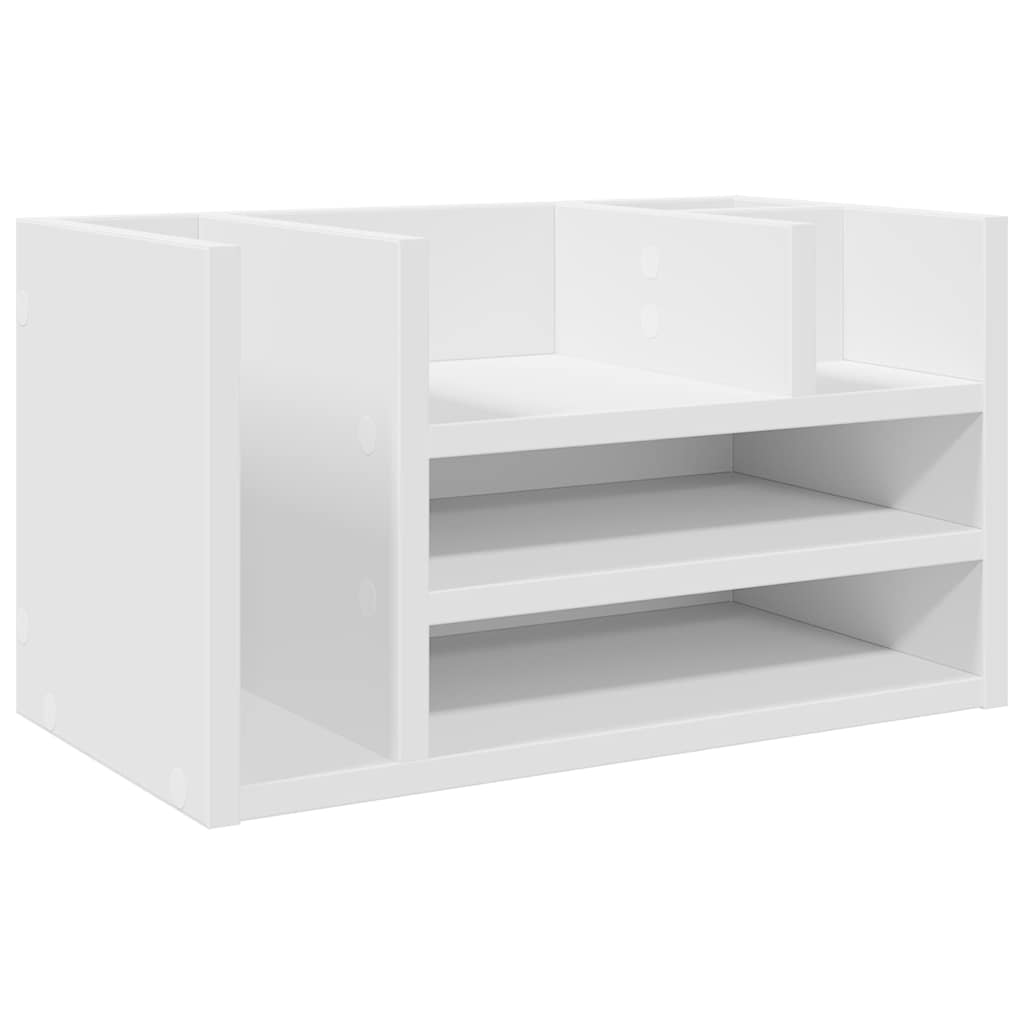 Desk Organiser White 44,5x24x25 cm Engineered Wood