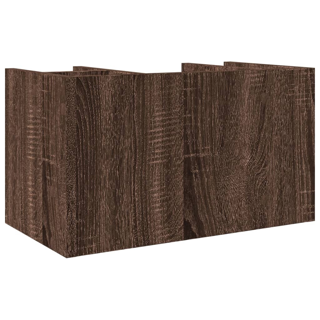 Desk Organiser Brown Oak 44,5x24x25 cm Engineered Wood