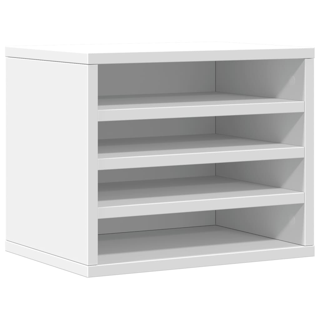 Desk Organiser White 36x26x29,5 cm Engineered Wood