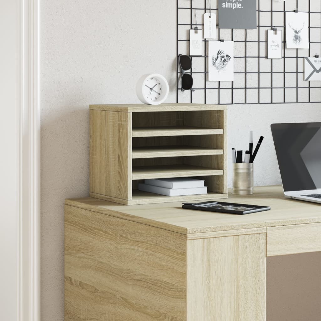 Desk Organiser Sonoma Oak 36x26x29,5 cm Engineered Wood