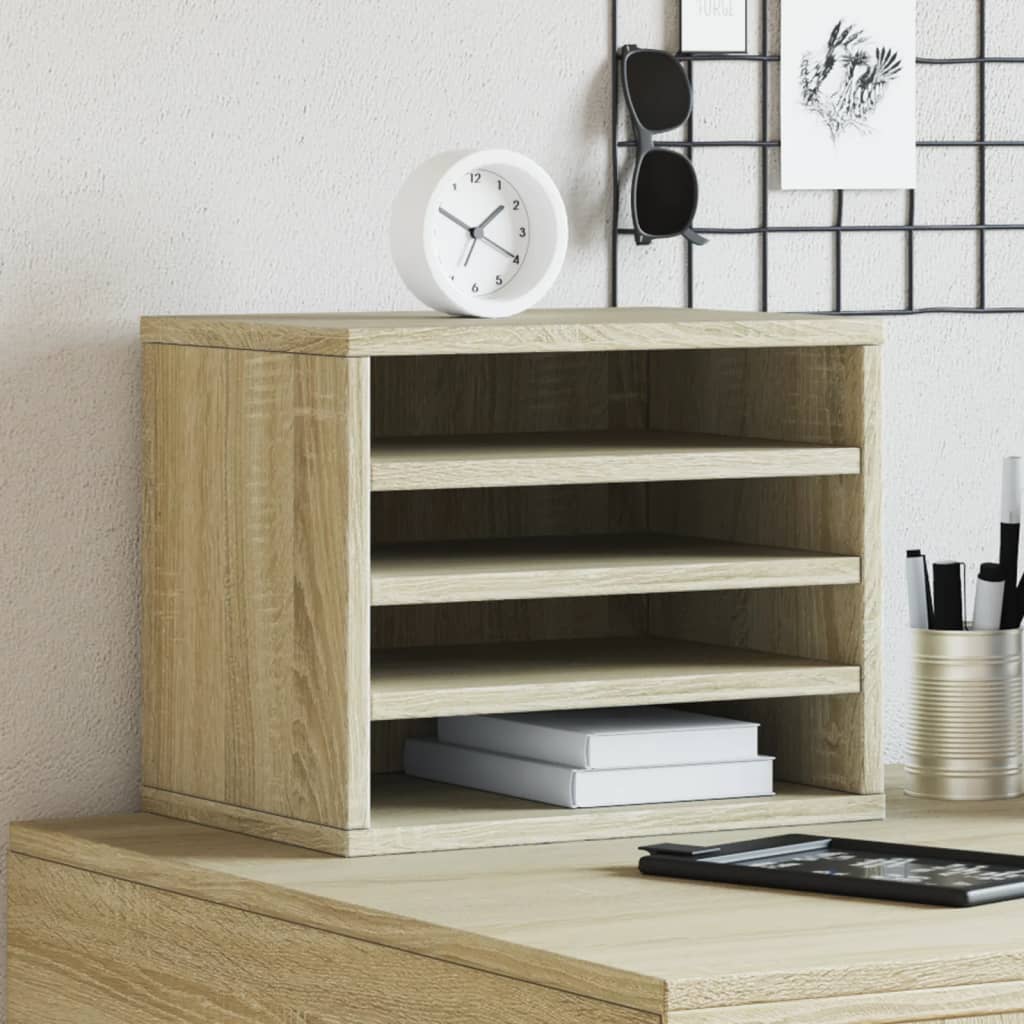 Desk Organiser Sonoma Oak 36x26x29,5 cm Engineered Wood