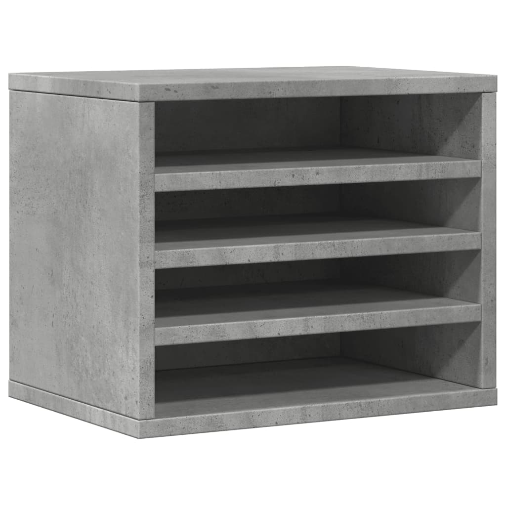 Desk Organiser Concrete Grey 36x26x29,5 cm Engineered Wood