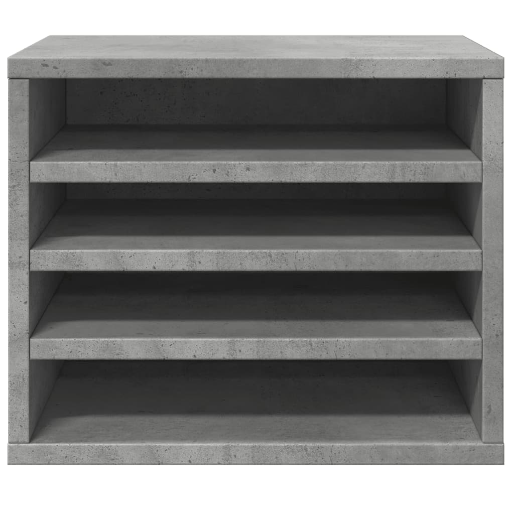 Desk Organiser Concrete Grey 36x26x29,5 cm Engineered Wood