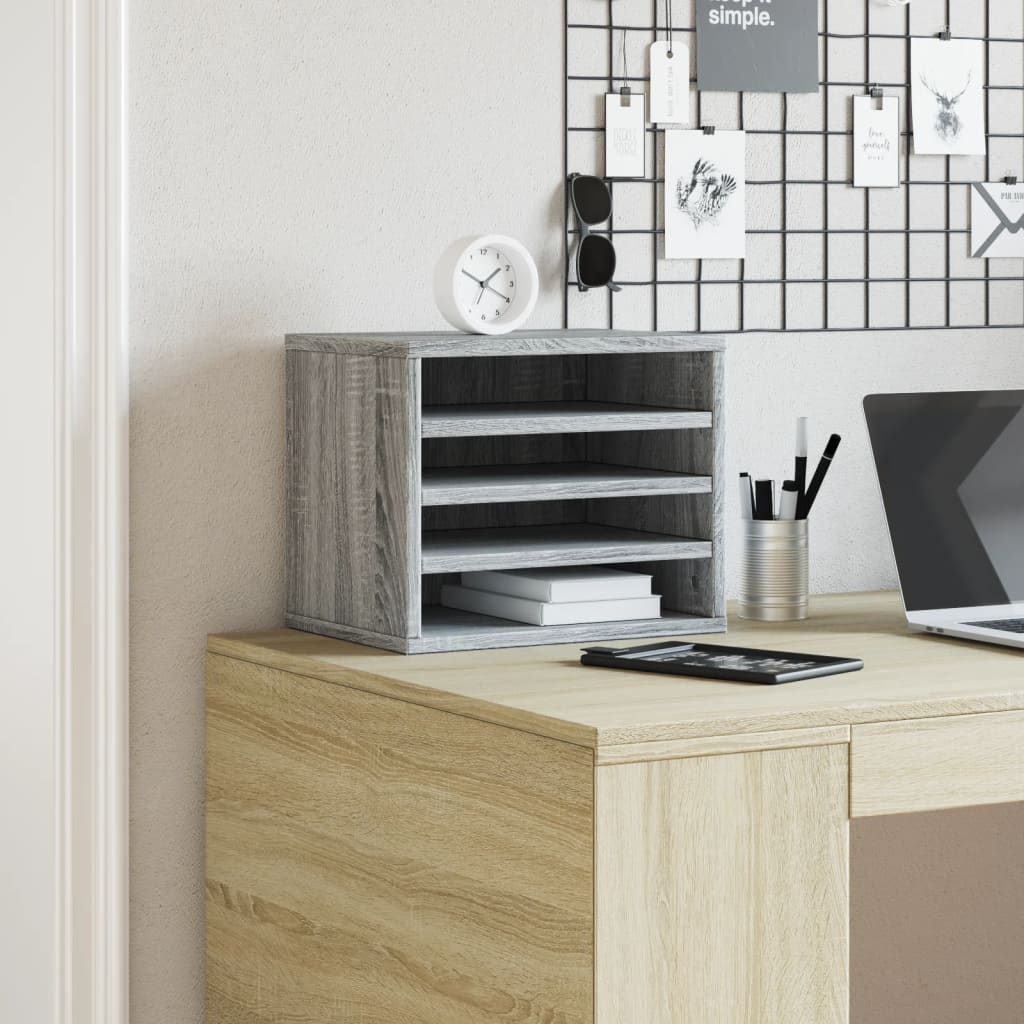 Desk Organiser Grey Sonoma 36x26x29,5 cm Engineered wood
