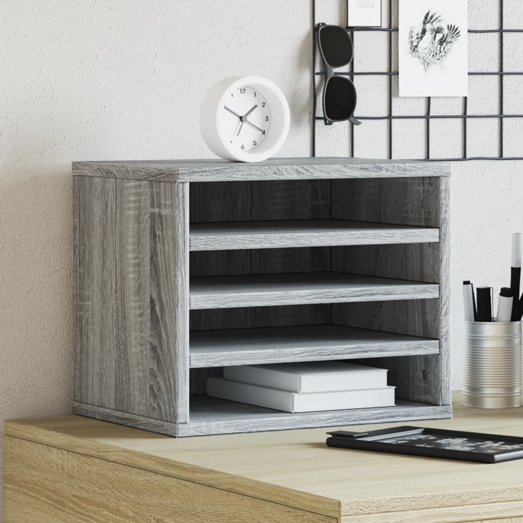 Desk Organiser Grey Sonoma 36x26x29,5 cm Engineered wood