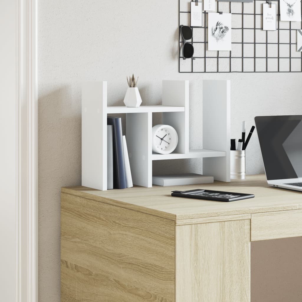 Desk Organiser White 34,5x15,5x35,5 cm Engineered wood