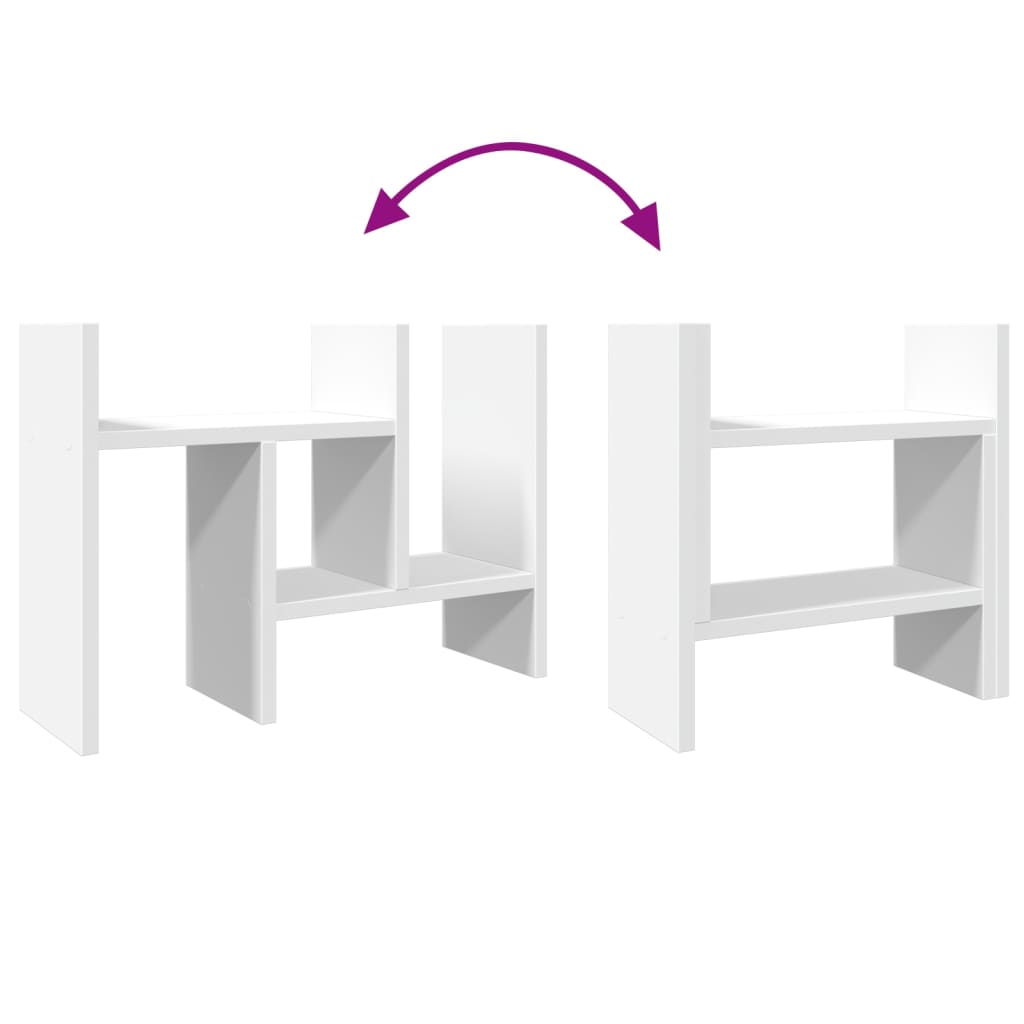 Desk Organiser White 34,5x15,5x35,5 cm Engineered wood