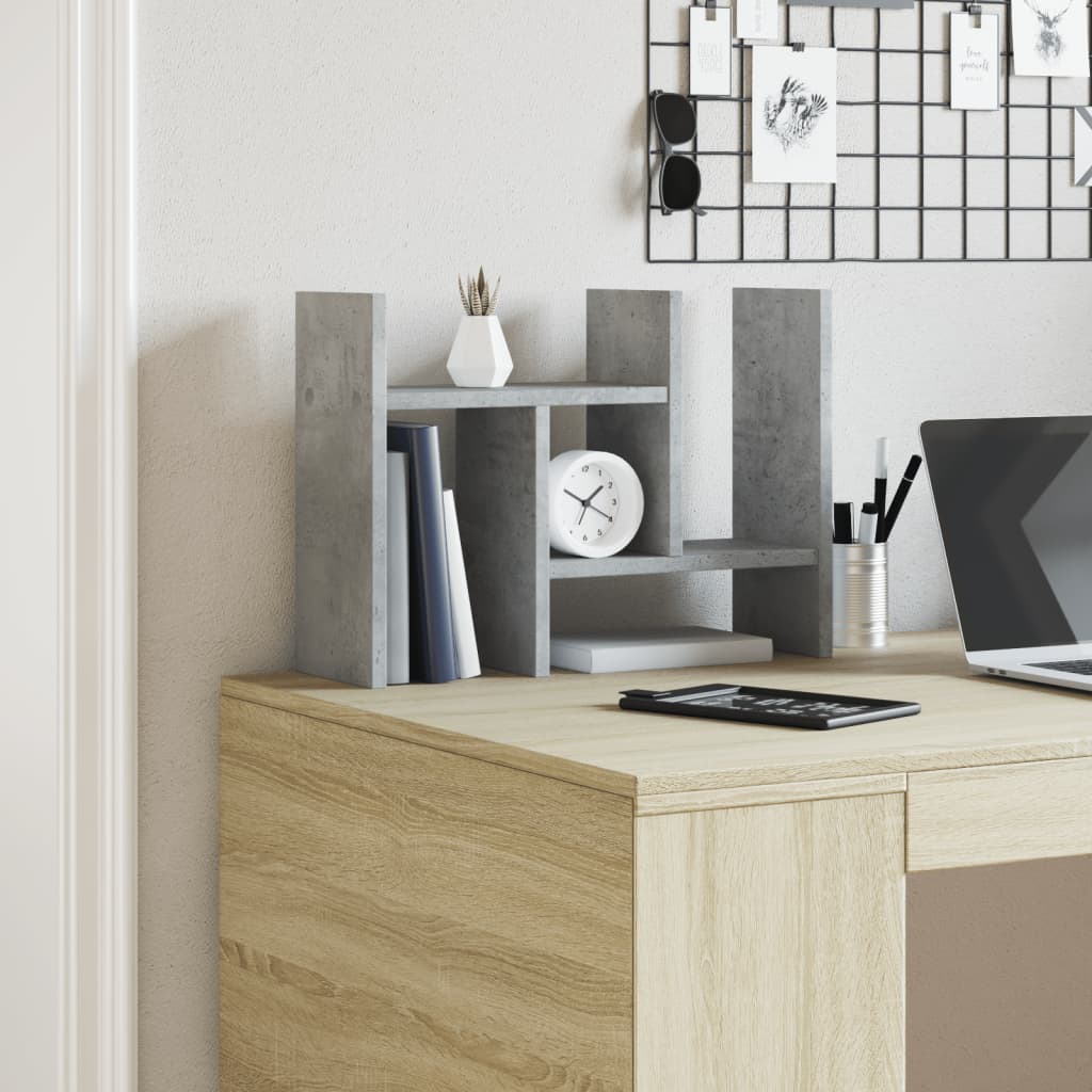 Desk Organiser Concrete Grey 34,5x15,5x35,5 cm Engineered wood
