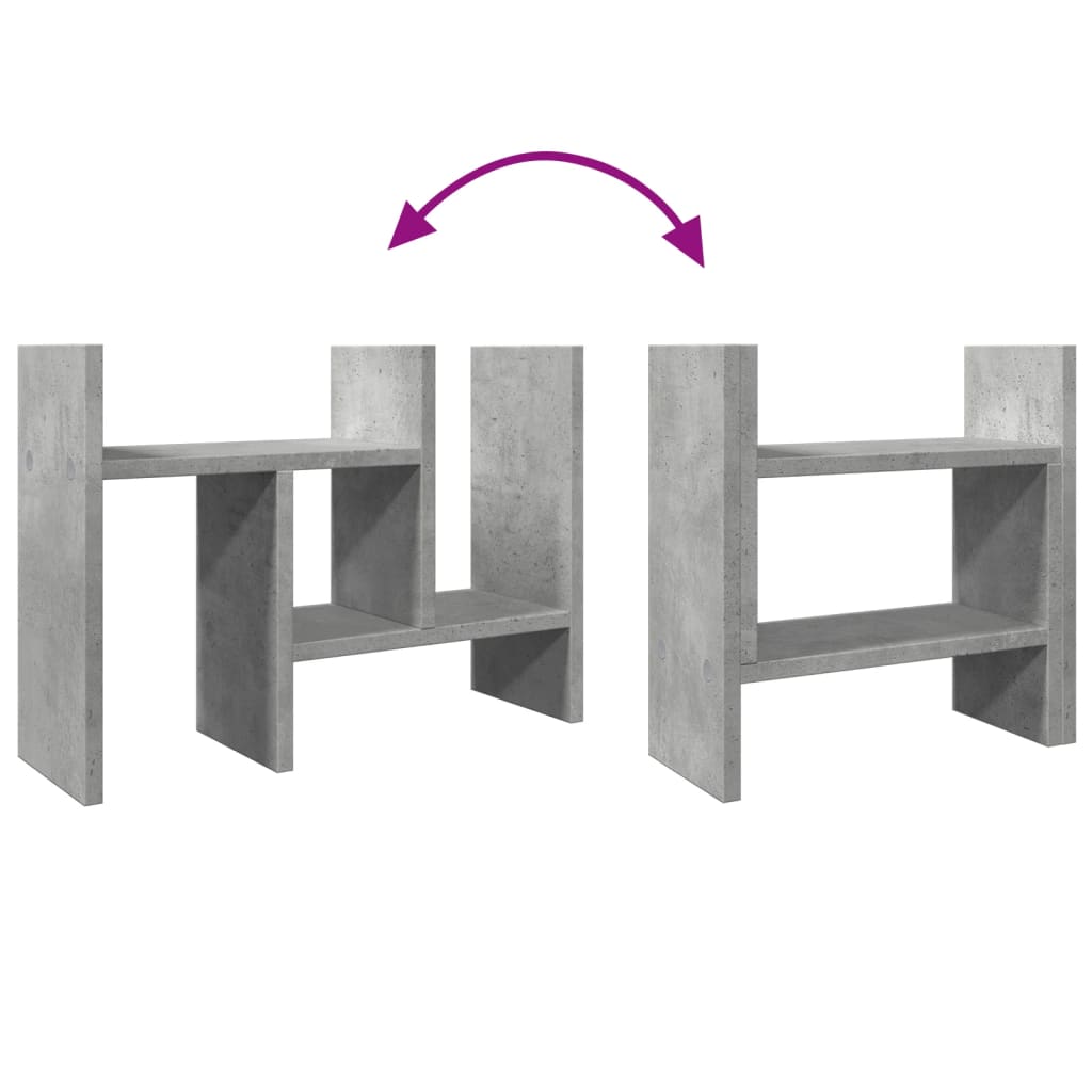 Desk Organiser Concrete Grey 34,5x15,5x35,5 cm Engineered wood