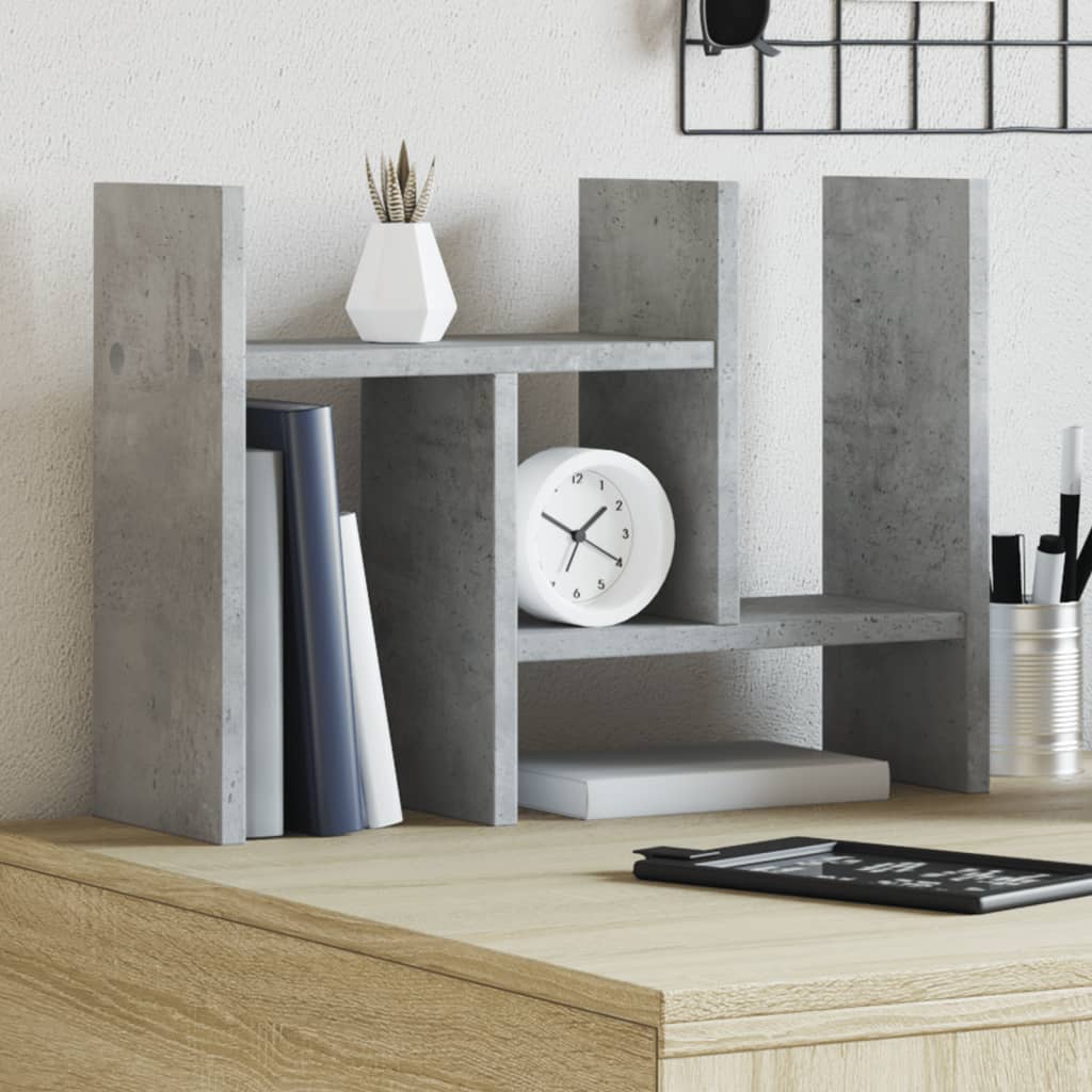 Desk Organiser Concrete Grey 34,5x15,5x35,5 cm Engineered wood