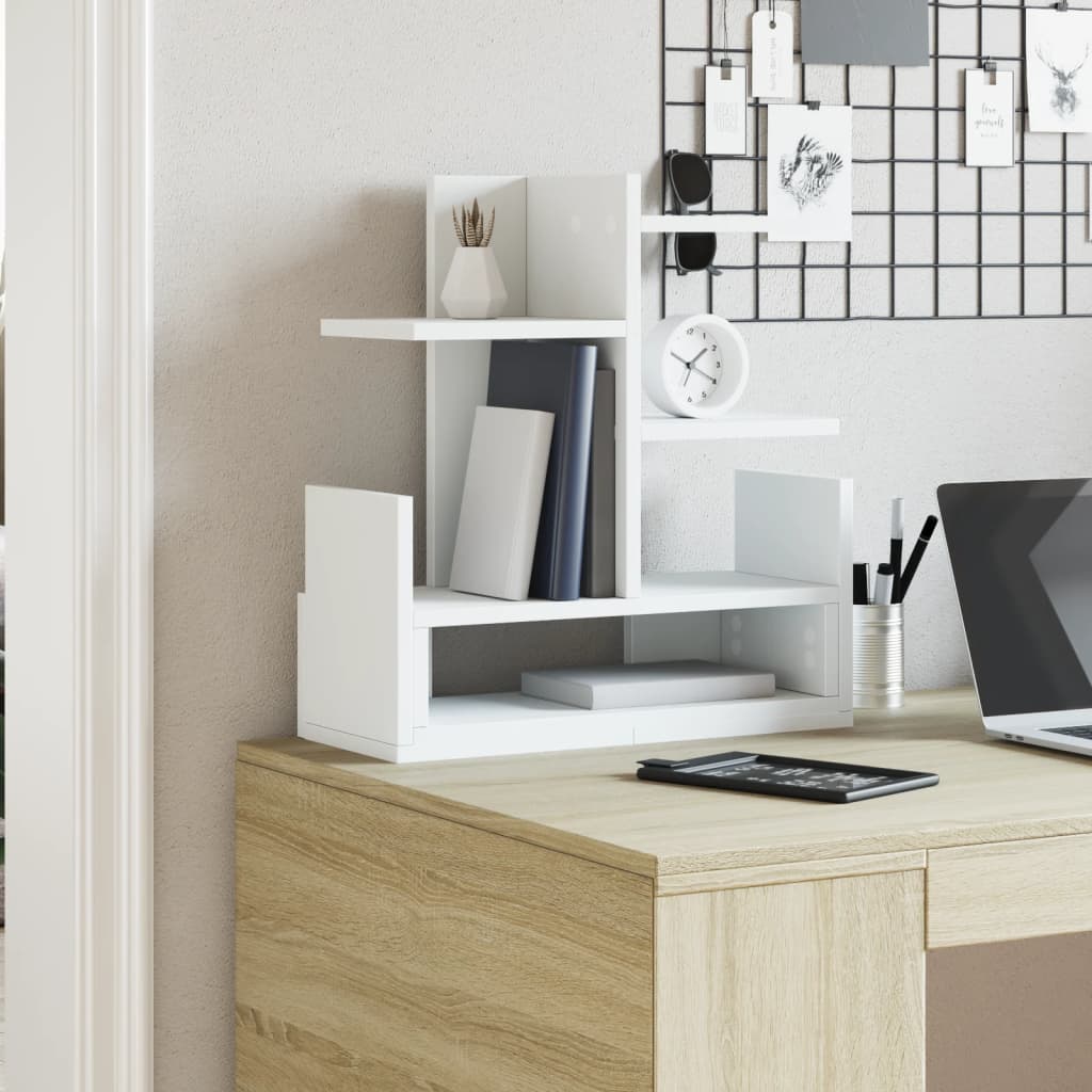 Desk Organiser White 49x20x52,5 cm Engineered wood