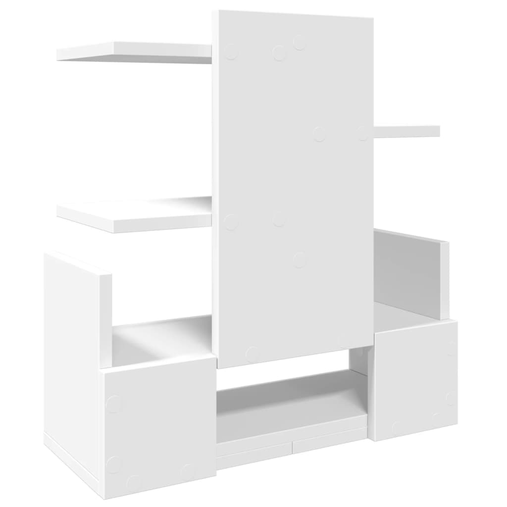 Desk Organiser White 49x20x52,5 cm Engineered wood