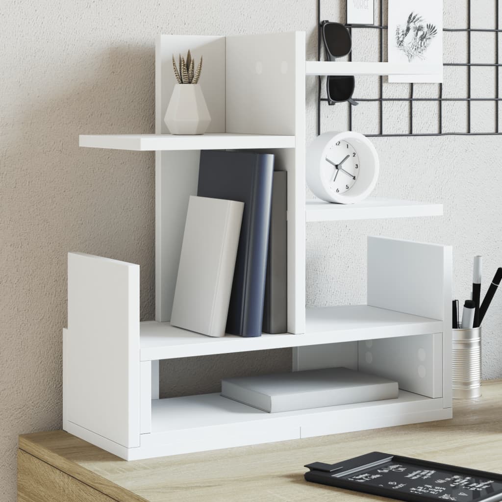 Desk Organiser White 49x20x52,5 cm Engineered wood