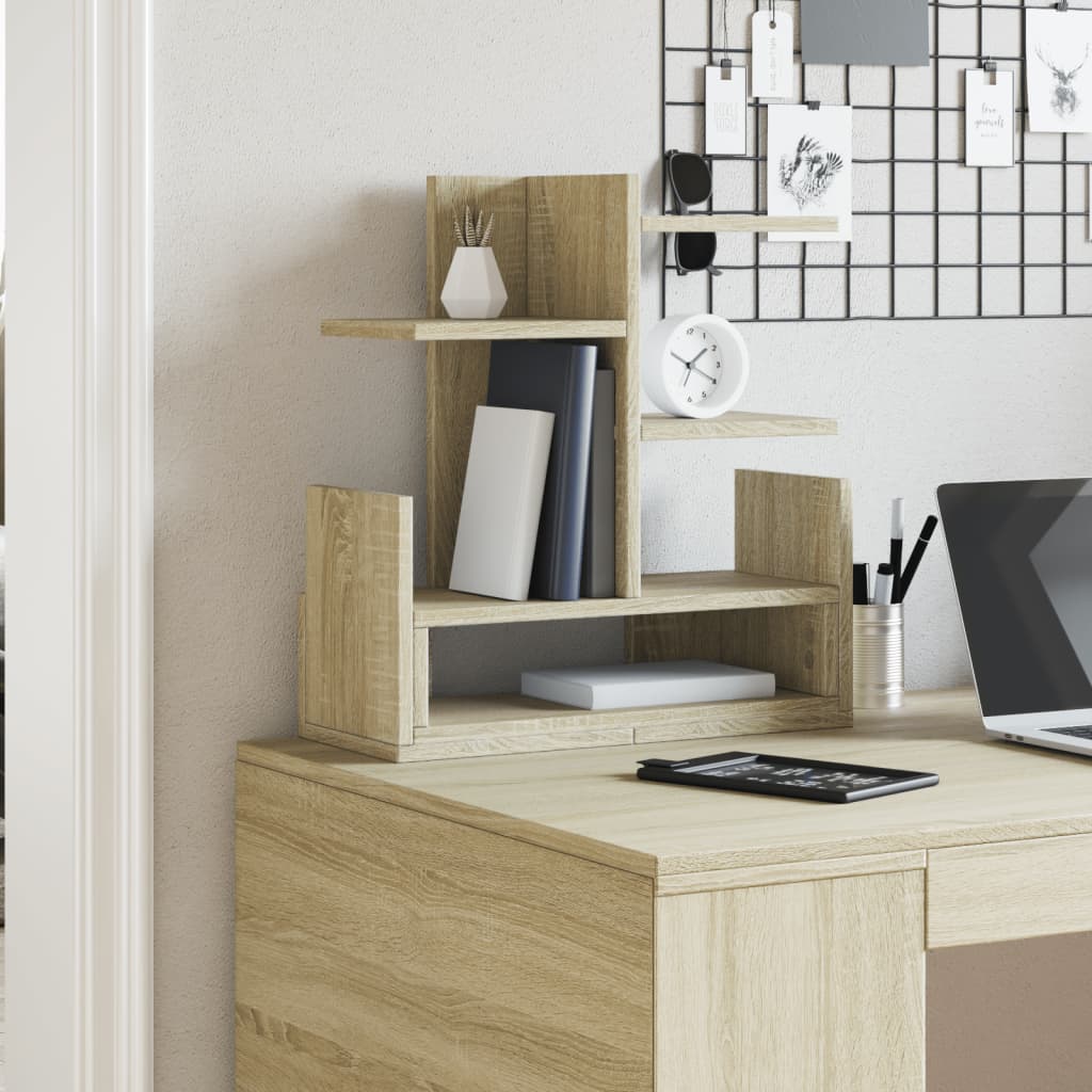 Desk Organiser Sonoma Oak 49x20x52.5 cm Engineered wood