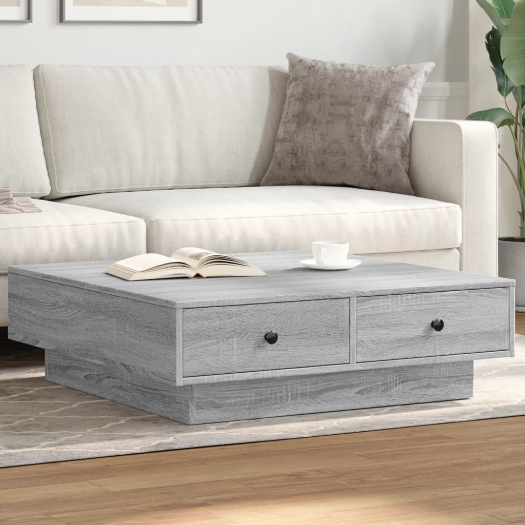 Coffee Table Grey Sonoma 90x90x28 cm Engineered Wood