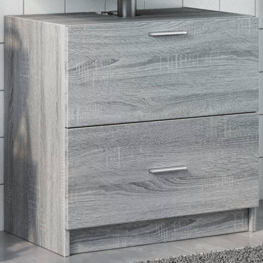 vidaXL Sink Cabinet Grey Sonoma 59x37x59 cm Engineered Wood