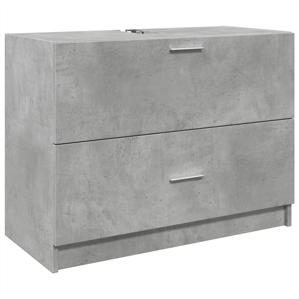 vidaXL Sink Cabinet Concrete Grey 78x37x59 cm Engineered Wood